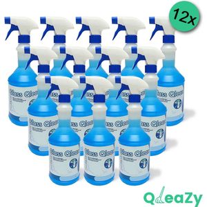 Glass Qlean. 12x1 liter Glasreiniger - Multireiniger - Allesreiniger - Schoonmaakspray QleaZy