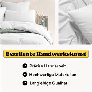 Beddengoedset van biologisch katoen - warm en ademend - 1 stuk - donkerblauw