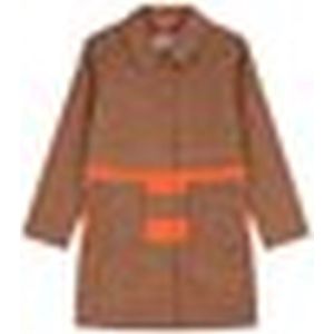 Carlijn coat 06 reversible plain brown and AOP sits Yellow: 92/2yr