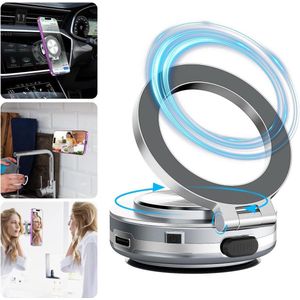 Auto-telefoonhouder met elektrische zuignap vacuüm-magneet 360° draaibaar compatibel met MagSafe-magneet voor iPhone en Android