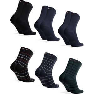 DANISH ENDURANCE - Klassieke Bamboe Viscose Sokken - Meerkleurig - 6-paar