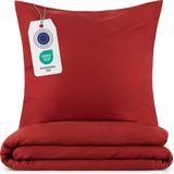 Blumtal - Evolon® Dekbedovertrek - Donkerrood - 200 x 200 cm - 2 Kussenslopen 50 x 75 cm