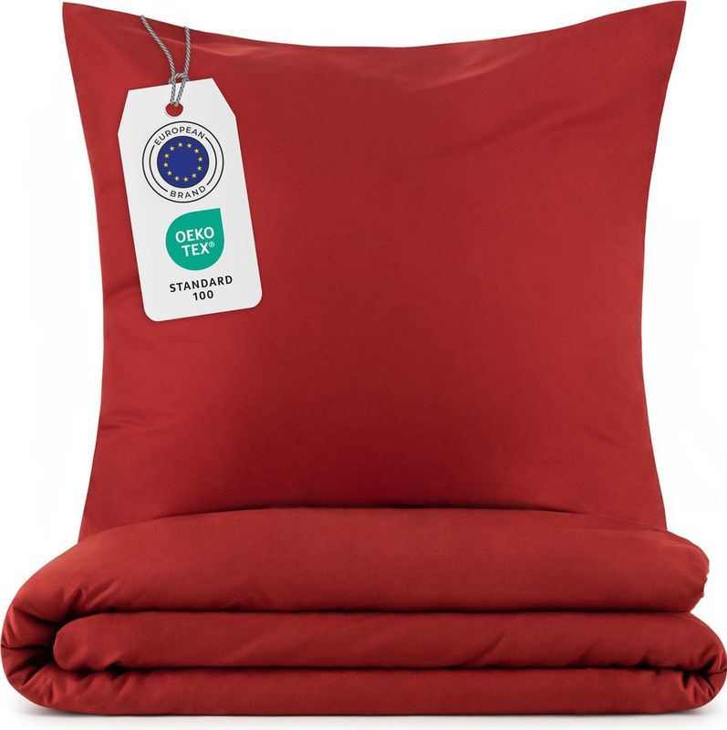 Blumtal - Evolon® Dekbedovertrek - Donkerrood - 200 x 200 cm - 2 Kussenslopen 50 x 75 cm
