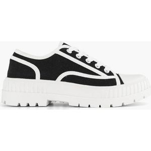 graceland Zwarte canvas chunky sneaker - Maat 39