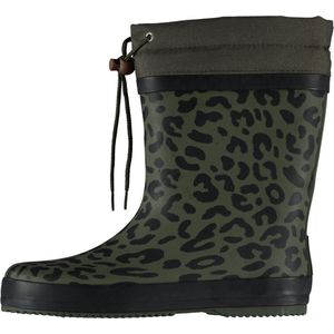 XQ Footwear - Regenlaarzen met Panterprint - Groen - Dames