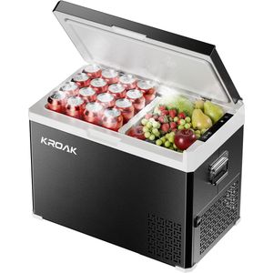 KROAK Elektrische Compressor Koelbox - 30L - DC 12V/24V & AC 240V - Temperatuurregeling -20°C tot 20°C