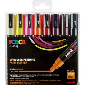 Uni Posca Stiften Warm Colors PC5M 2.5 mm lijn