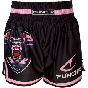 PunchR™ Beast Mode Muay Thai Fight Short Zwart Roze - XL