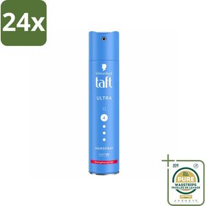 Taft - Ultra 4 - Haarspray - Langdurige fixatie - 250 ml - Voordeelverpakking - 24 stuks - Ultra Strong - Langdurige fixatie