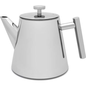 Leopold Vienna - Theepot Oslo dubbelwandig 1 L RVS - zilver - inclusief theezeef