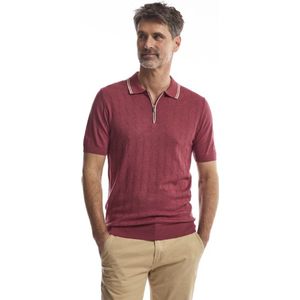 Polo rood TW42402 korte rits KM Twin Life - maat XXL