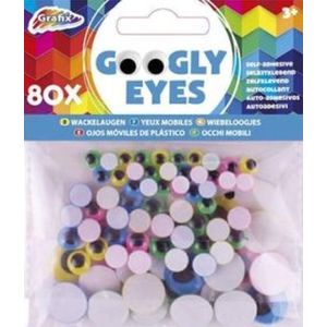 Zelfklevende wiebeloogjes | Googly eyes | Knutselen | Craft | Hobby | 80 Stuks