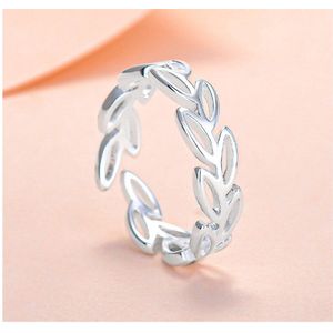 Akyol - Blad Ring verstelbaar - Verstelbare ring - Ringen dames - Verstelbare blad ring dames - Valentijnscadeau