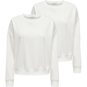 ONLY Sweater ONLSWEAT LIFE CREW OVERSIZE SWT 2P Set van 2