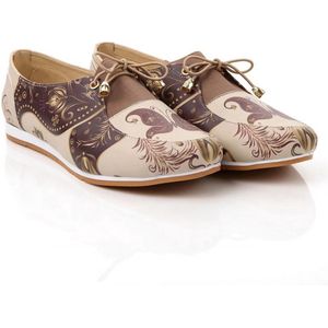 GOBY Bruine Vlinder Ballerina's – Handgemaakt – Premium Kwaliteit – Maat 36