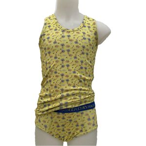 Embrator jongens Ondergoedsetje overall print geel maat 92/98