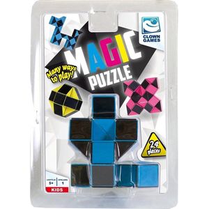 Clown Games Magic Puzzel - 24 Delig - Fidget Snake - Blauw