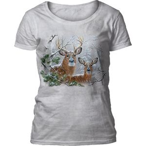 Ladies T-shirt Whitetail Winter L