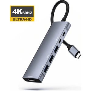 M-TECK 9-in-1 USB-C Hub met HDMI + 3 x USB-A 3.0 + USB-C (opladen) + SD/Micro Kaartlezer + Audio aansluiting