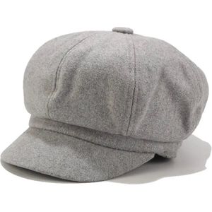 ASTRADAVI Fashion Hats - Vintage Baret Painter Cap - Newsboy Gatsby-stijl Hoed - Lichtgrijs