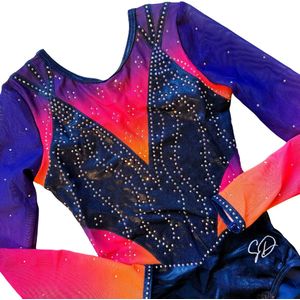 Turnpakje Vive navy Lange Mouw - ALA | XS - S - Gympakje voor Turnen en Gymnastiek