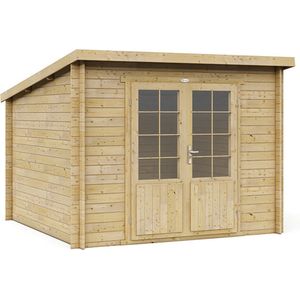Interflex tuinhuis - blokhut - geimpregneerd hout - inclusief dakbedekking - 300 x 300 - 3030L