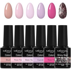 Gellak Set met 6 Kleuren voor UV/LED Lamp - Vegan en Cruelty Free