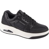 Skechers Heren UNO Court Trainers, zwart leder/Duraleather/houtskool trim, 6 UK, Zwart lederen Duraleather Charcoal Trim, 39.5 EU