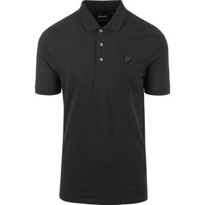 Lyle and Scott - Tonal Eagle Polo Antraciet - Regular-fit - Heren Poloshirt Maat M