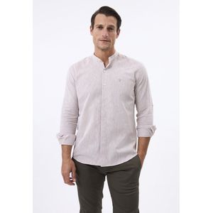 Felix Hardy - Basic Overhemd - Beige - Linnen Katoen Blend