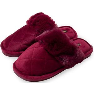 Pretty You - Fluffy Slippers - Maat 38/39 - Bordeaux
