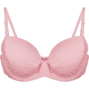 Voorgevormde bh zijkant kant roze/zalm 90D