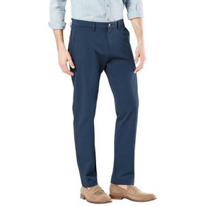 Dockers Heren Crafted Khaki Slim Taper Pants, ocean blue, 32W / 32L