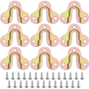 Zink Geel Heavy-Duty Gesp Type Foto Ophangbeugel Hanger - 40 Stuks - Inclusief 120 M3.5x14 Schroeven .