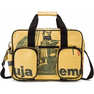 Used2b College bag Ambuja - Schoudertas Upcycled - Cement - 40 x 29 cm - Beige