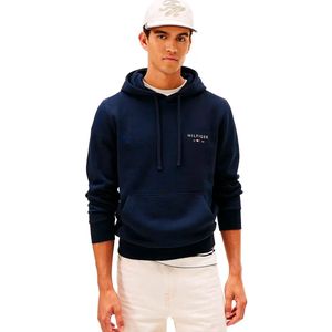 TOMMY HILFIGER Sweatshirt 'BRAND LOVE'  donkerblauw / wit