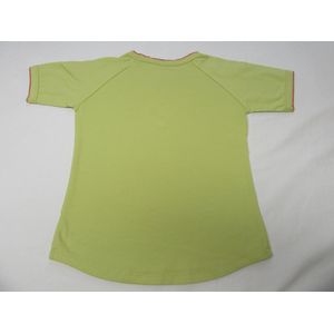 dirkje, meisje, t-shirt korte mouw , geelgroen , tropical , 110 - 5 jaar