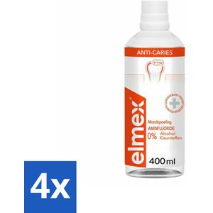 Elmex – Mondspoeling – Anti-Cariës – 400 ml - Voordeelverpakking - 4 stuks