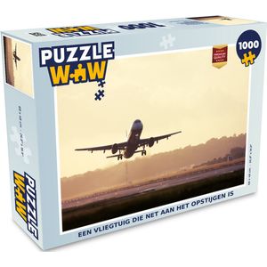 Puzzel Een vliegtuig dat net aan het opstijgen is - Legpuzzel - Puzzel 1000 stukjes volwassenen