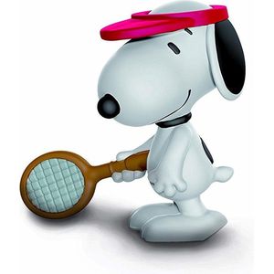 Peanuts - figuurtje Snoopy speelt tennis - 5 cm hoog