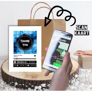 25 stuks Muziek kaarten scanbaar thank you A6 - excl. enveloppen - Bedankt - cadeau cadeaupakketten - personeel