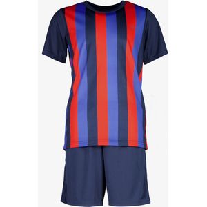 Dutchy tweedelige kinder sport set blauw rood - Maat 116