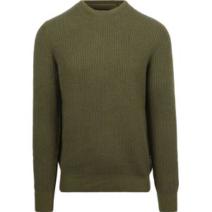 Marc O'Polo - Pullover Wol Blend Groen - Heren - Maat L - Regular-fit