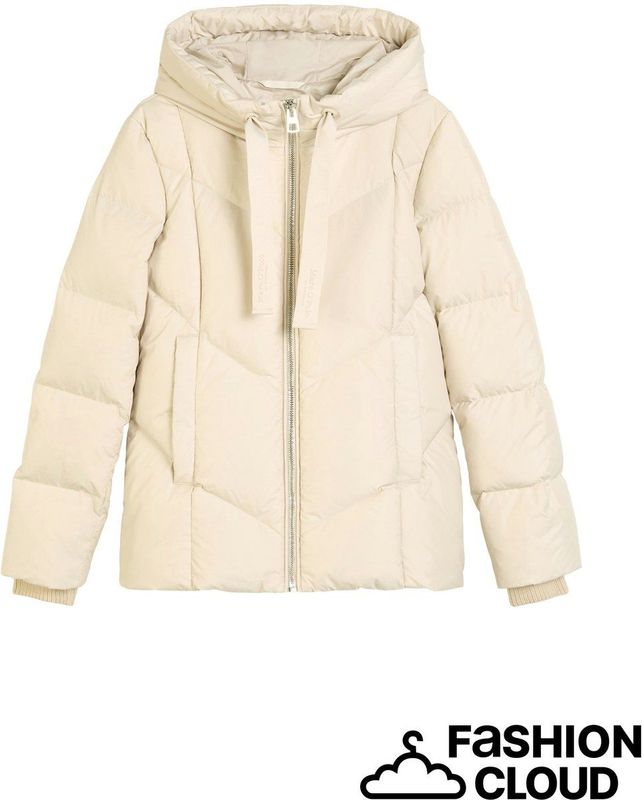 Regular fit donsjack met labelprint