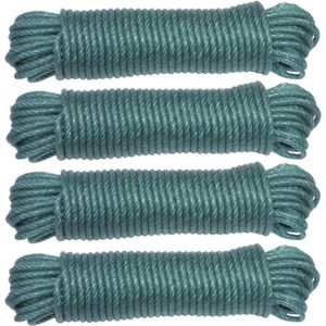 AMIG paracord touw - 4x - 10 meter - D5mm - 110kg - PE/PVC - groen