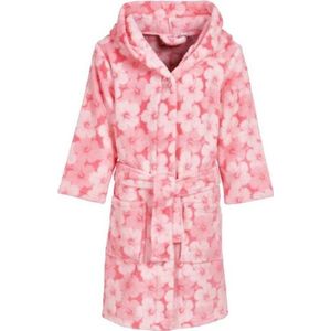 Badjas fleece bloem roze 122/128 . Playshoes