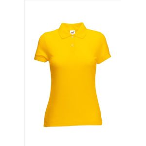 Fruit of the Loom - Dames-Fit Pique Polo- Geel - S