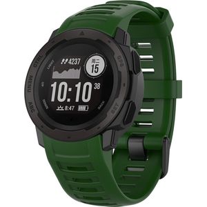 Strap-it Siliconen smartwatch bandje - geschikt voor Garmin Instinct 1 / Garmin Instinct 2 - groen