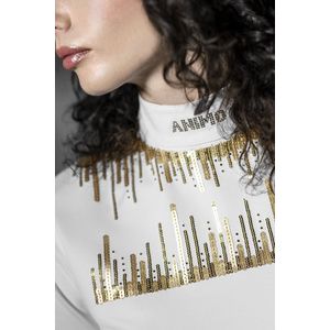 Animo Wedstrijdshirt Bepretty Dames XS White/Gold