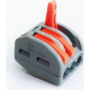 DW4Trading 3-voudige Lasklemmen voor massieve en soepele stroomdraad - Connectors - 10 Stuks